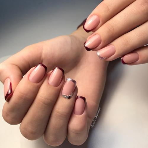 Дизайны для квадратных ногтей с закруглёнными уголками. 03