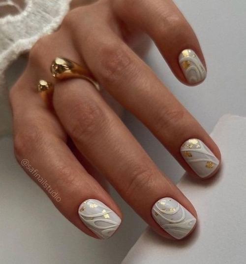 Красивый маникюр на короткие ногти. 02