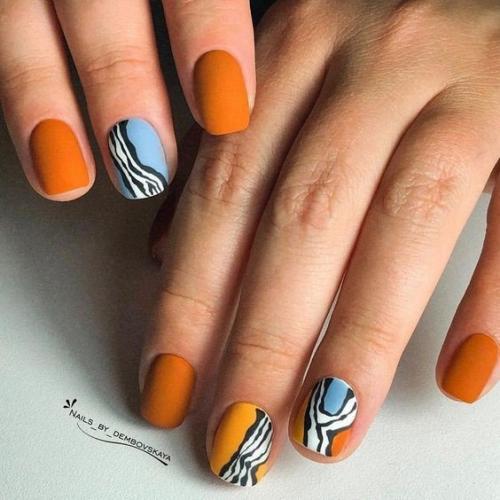 Красивый маникюр на короткие ногти. 03