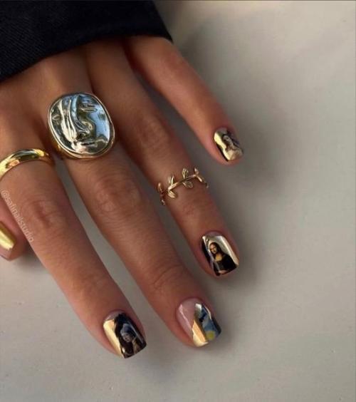 Красивый маникюр на короткие ногти. 04