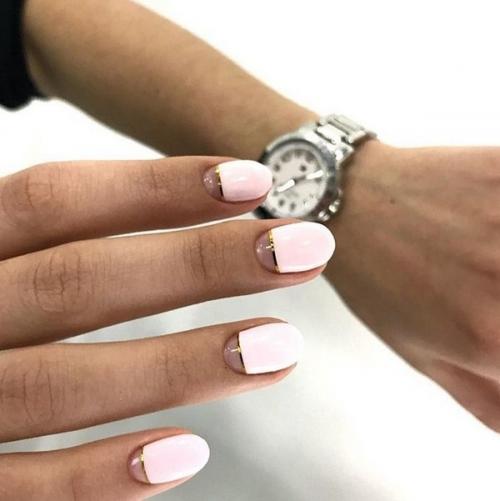 Трендовый полосатый френч и лунный дизайн. 01