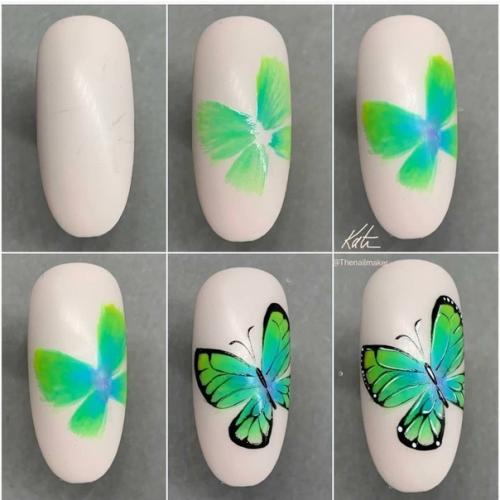 Топ пошаговых уроков рисунка Бабочка. 03