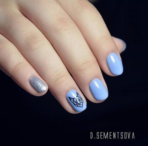 Маникюр с геометрическим рисунком. 08