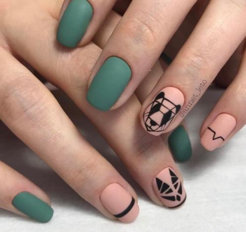 Маникюр с геометрическим рисунком. 06