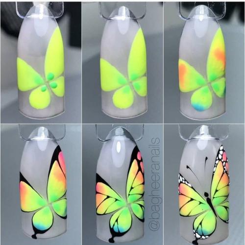 Топ пошаговых уроков рисунка Бабочка. 01