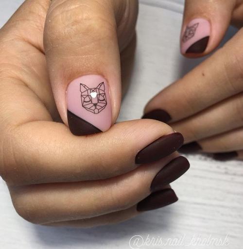 Маникюр с геометрическим рисунком. 03