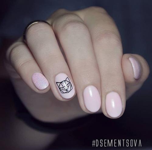 Маникюр с геометрическим рисунком. 09