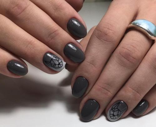 Маникюр с геометрическим рисунком. 05