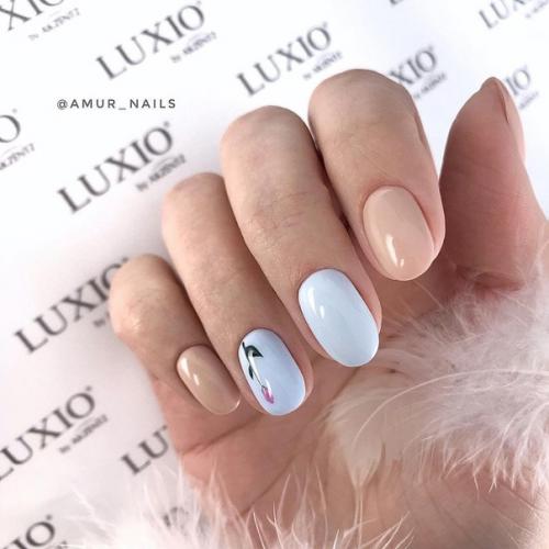 Цветы на короткие ногти. 07