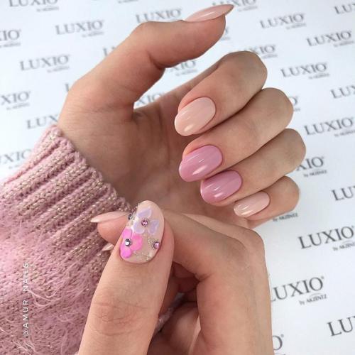 Цветы на короткие ногти. 06