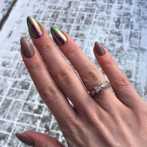 Подборка маникюра в коричневом цвете. 04