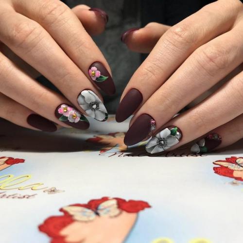 Подборка маникюра в коричневом цвете. 03