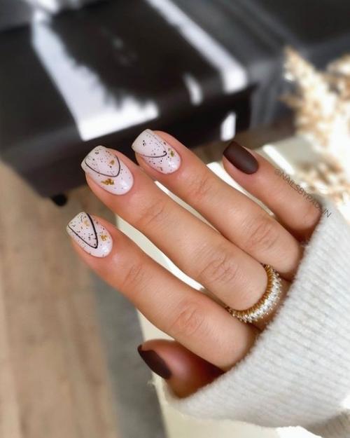 Нежность и разнообразие маникюра на короткие ногти. 08