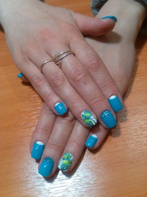 Наращивание ногтей, укрепление натуральных ногтей акрилом, гелем, покрытие ногтей гель лаком, маникюр аппаратный, обрезной. 06