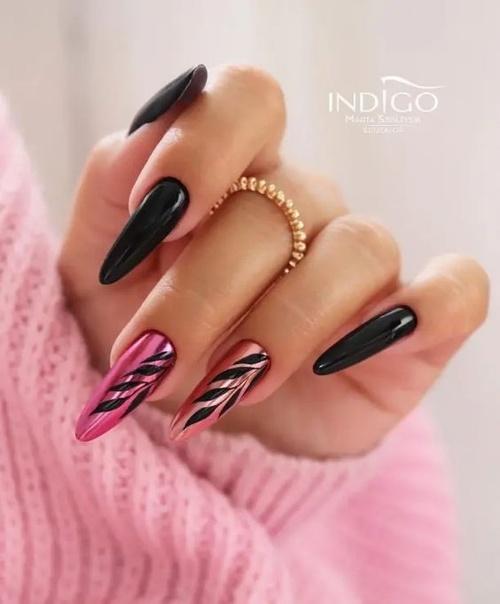 Лучшие идеи маникюра на длинные ногти. 06