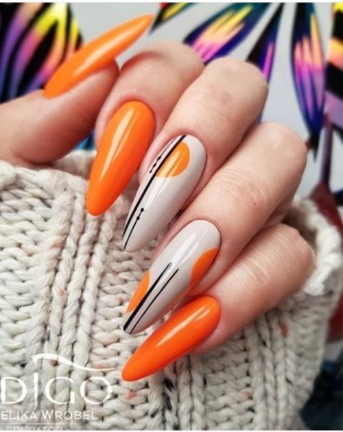 Летний маникюр на длинные ногти. 08