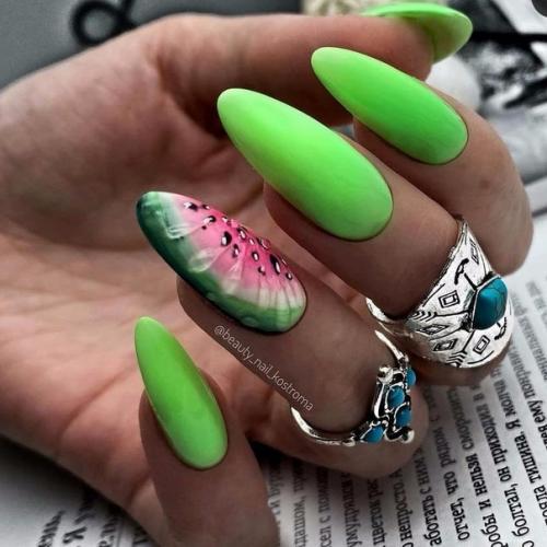 Идеи потрясающего маникюра с фруктами и ягодами. 03