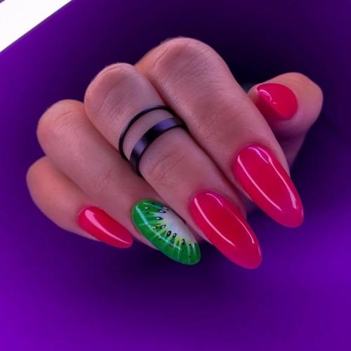 Идеи потрясающего маникюра с фруктами и ягодами. 01