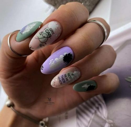 Варианты летнего маникюра, на каждый день. 04