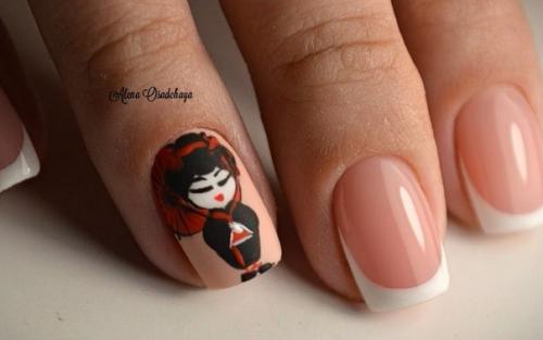 Сегодняшние работы первый маникюр - рисунок, не наклейки! 01