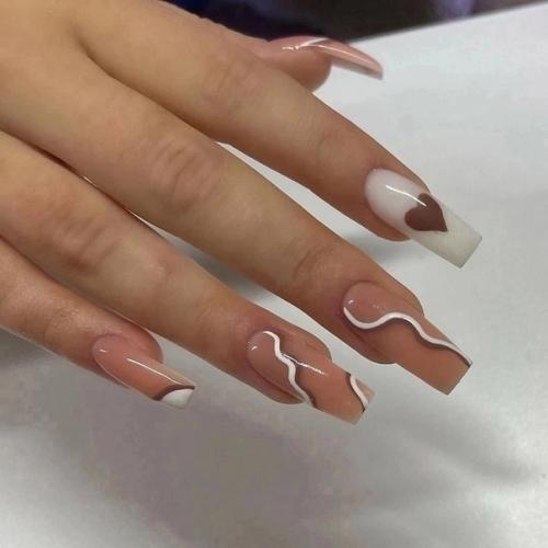 Идеи стильного маникюра, в нежных тонах. 03