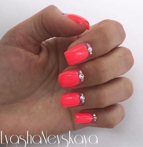 Подборка маникюра с обратным френчем. 04