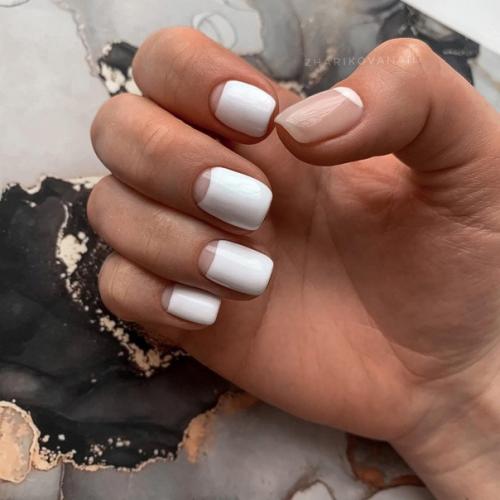 Подборка маникюра с обратным френчем. 08