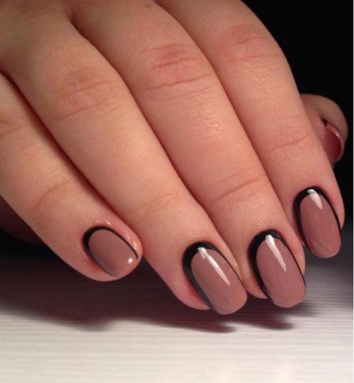 Подборка маникюра с обратным френчем. 07
