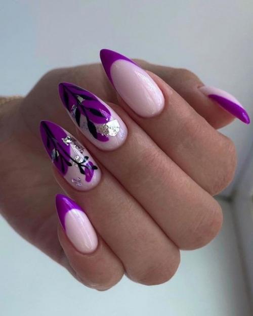 Фиолетовые ногти - цвет уверенности и элегантности! 04