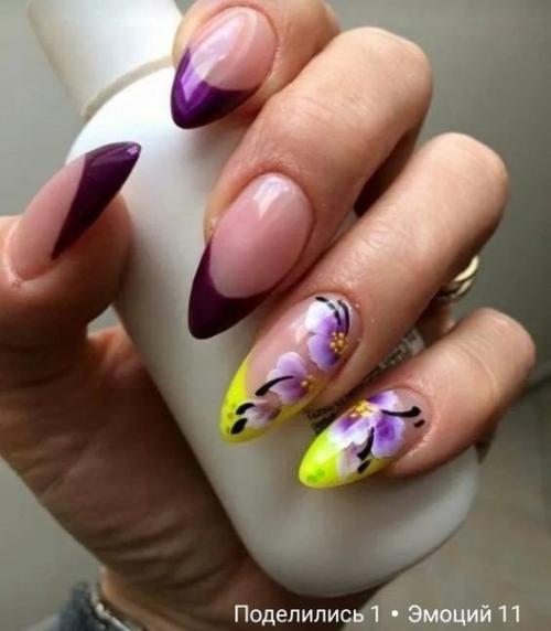 Фиолетовые ногти - цвет уверенности и элегантности! 05