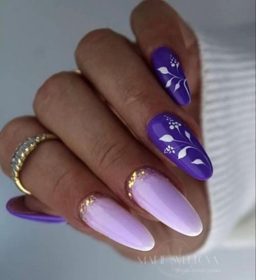 Фиолетовые ногти - цвет уверенности и элегантности! 02
