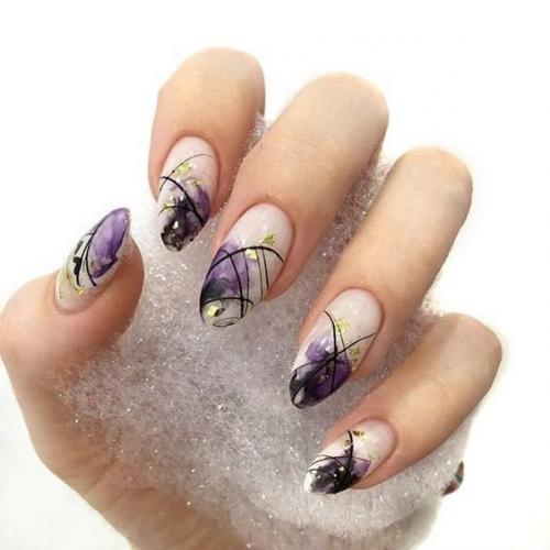 Идеи маникюра с паутинкой. 05