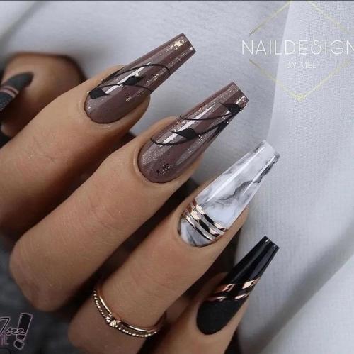 Подборка идей на длинные ногти. 02