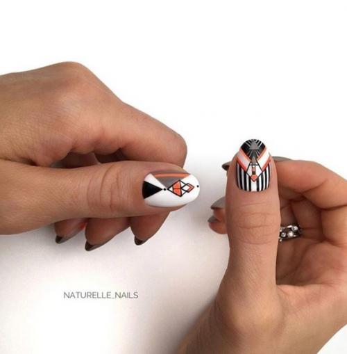 Маникюр на короткие ногти, идеи на каждый день. 04