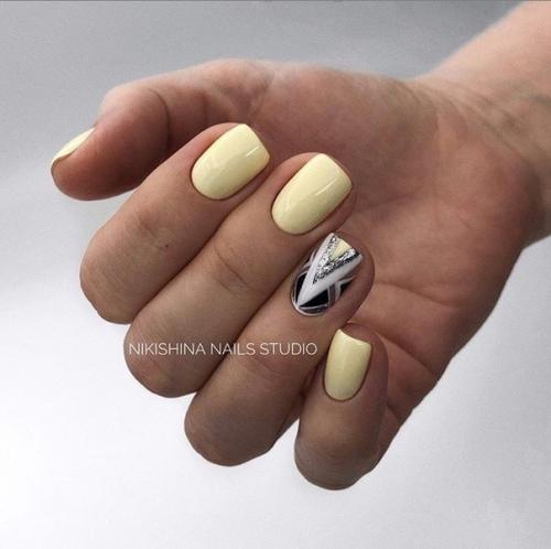 Маникюр на короткие ногти, идеи на каждый день. 05