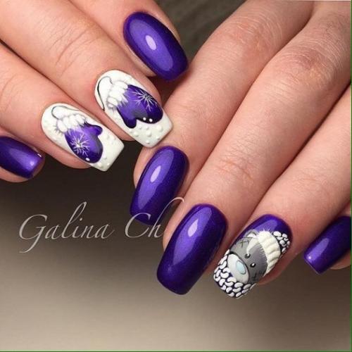 Девчонки, помогите пожалуйста, по кидайте новогодние маникюры в ярких цветах! 01