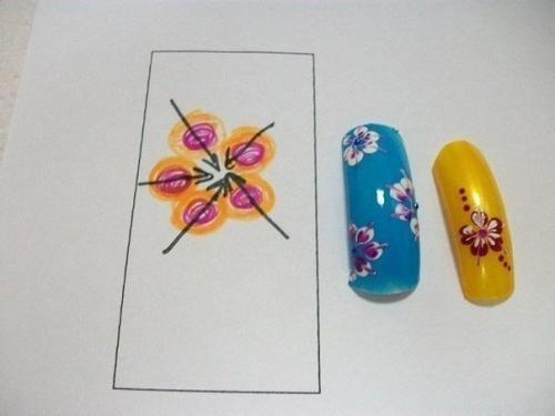 Дизайн ногтей по мокрому лаку. 07