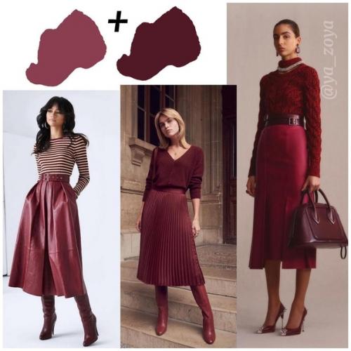 Бордовый цвет в зимней палитре - это особый шик. 01