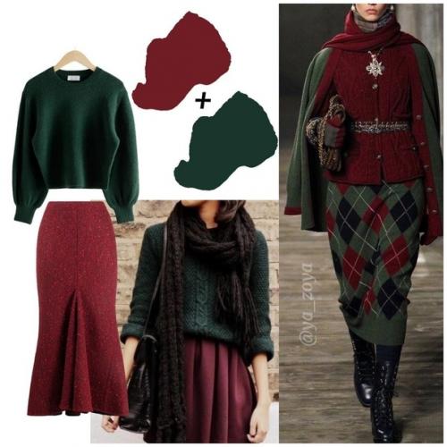 Бордовый цвет в зимней палитре - это особый шик. 03