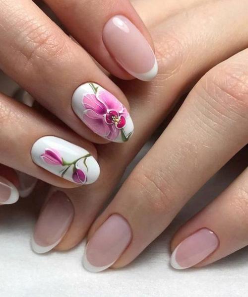 Варианты нежного весеннего маникюра. 04