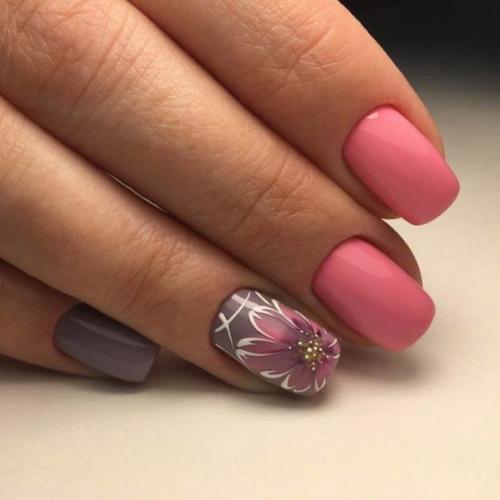 Варианты нежного весеннего маникюра. 05