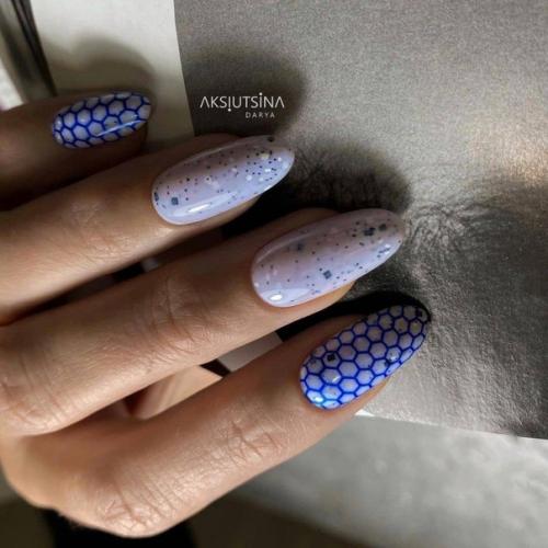 Подборка Идей маникюра в синем цвете. 05