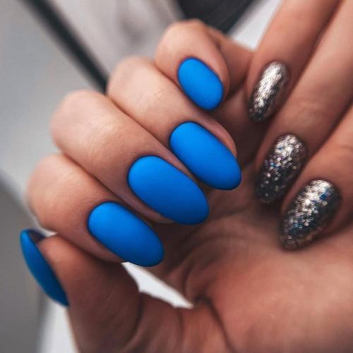 Подборка Идей маникюра в синем цвете. 03