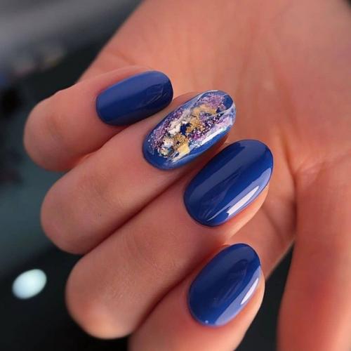 Подборка Идей маникюра в синем цвете. 04
