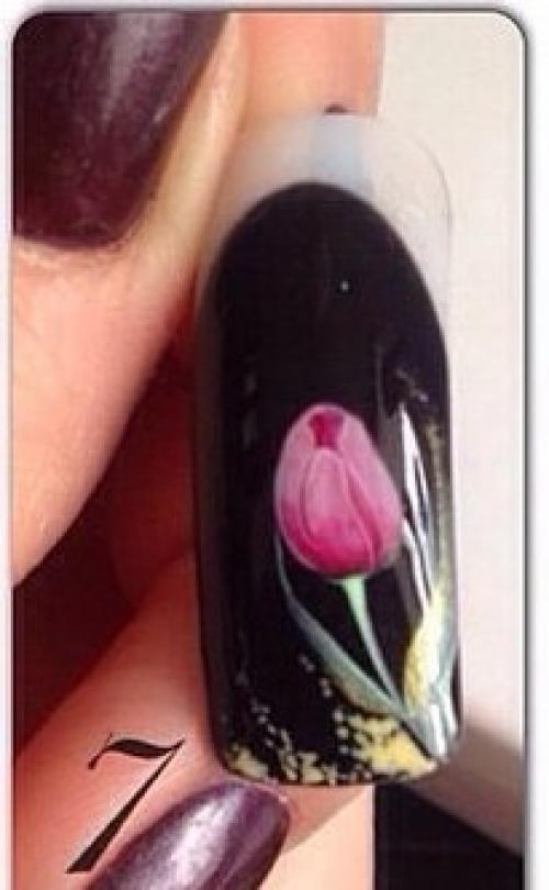 Весенний маникюр: первые цветы. 07