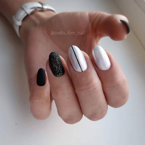 Белая втирка для жемчужного оттенка вашего маникюра. 09