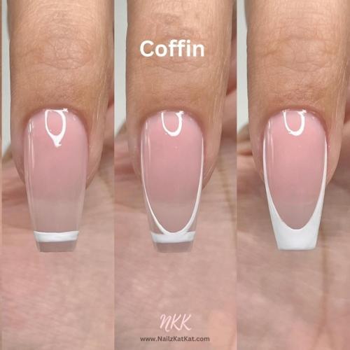 Схемы френча для разных форм ногтей. 04