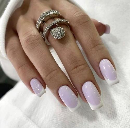 Маникюр на квадратные ногти. 02