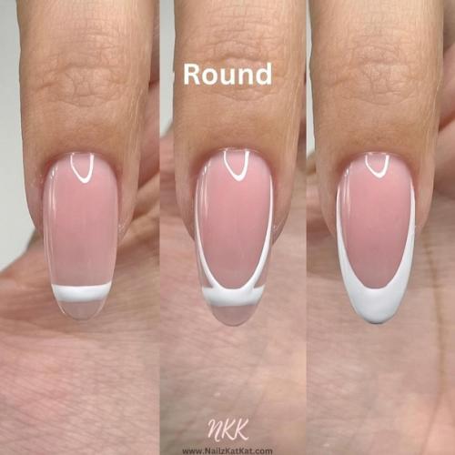 Схемы френча для разных форм ногтей. 02