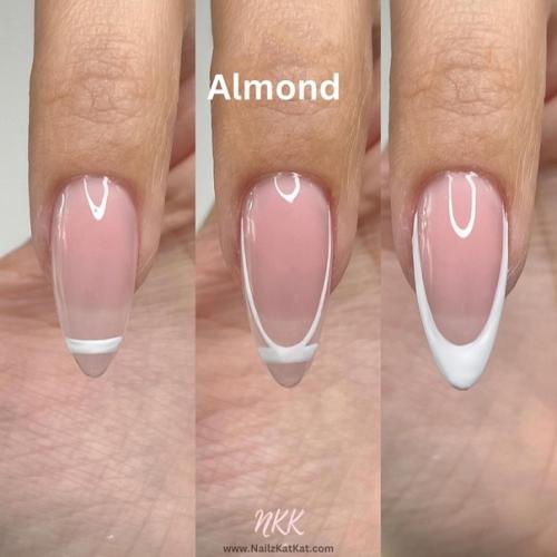 Схемы френча для разных форм ногтей. 01